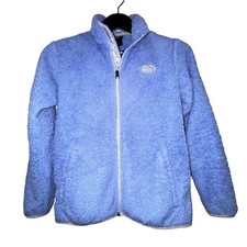 The North Face Girls Fleece Jacket Blue Full Zip Size L 14 l/16 Purple/Perwinkle