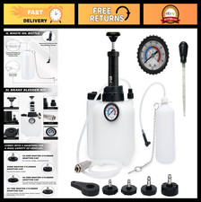 Brake Bleeder Kit - 3L Pressure Pump, 1L Catch Bottle, Upgraded Adapters, One-Pe