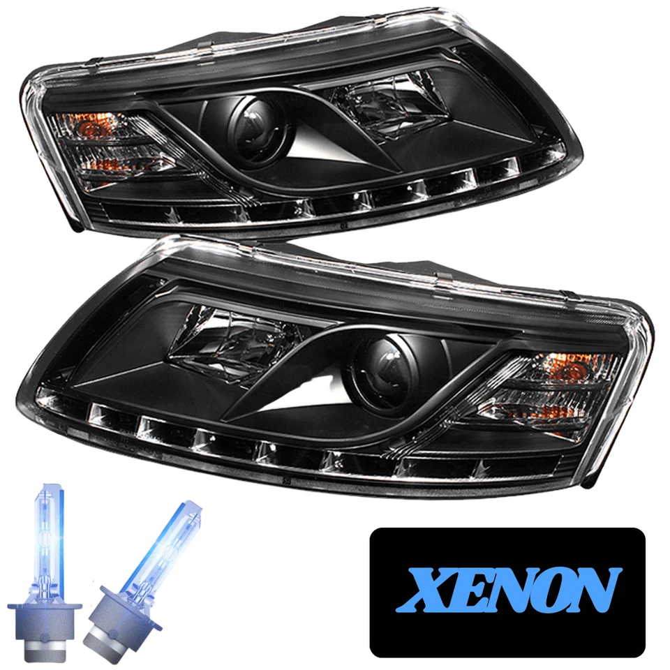 Xenon Scheinwerfer mit LED Leiste Set in schwarz für Audi A6 C6 4F 04.2004-2008 - Bild 3 von 3