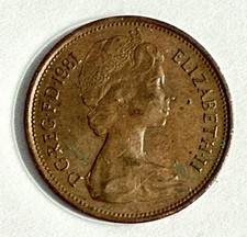1981 - United Kingdom - 2 pence coin - fine - Queen Elizabth II - copper-nickel