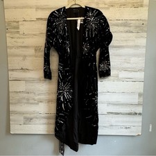 ASOS Design Velvet Midi Dress With Celestial Embellishment Black Wrap Style