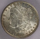 1890 $1 Morgan Silver Dollar-AU