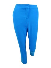 Vince Camuto Women's Textured Slim-Leg Ankle Pants (0, Peacock)