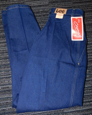 New Vintage Lee Casuals Misses Jeans, Dark Blue, Pleated, Tapered, Womens Size 8