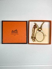 HERMES Filou Glove holder H Logo Gold Color Women's Accessories Bag Charm Boxed