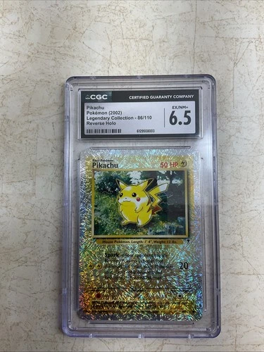 CGC 6.5 Pikachu 2002 Legendary (Collection) 86/110 Reverse Holo Pokemon Card