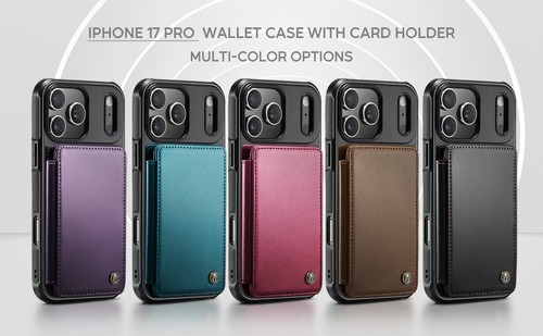 CaseMe Retro Leder Geldbeutel Tasche Back Cover Hülle für iPhone 15 16 17 ProMax - Bild 24 von 29