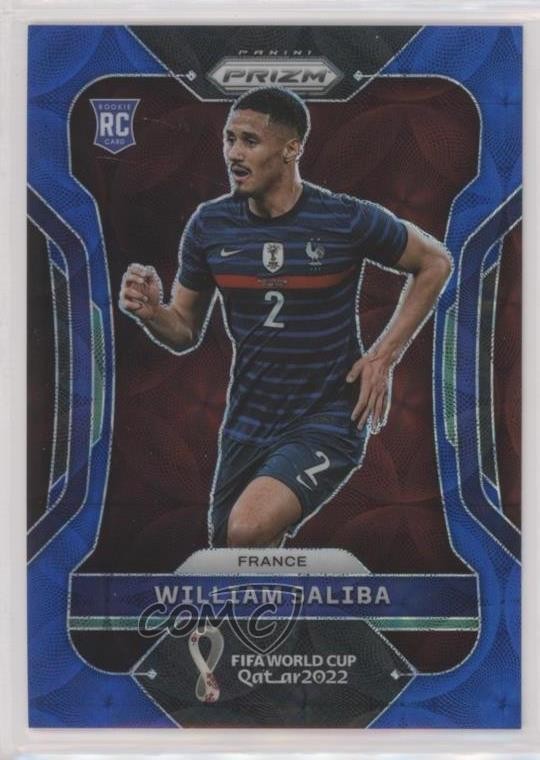 2022 Panini Prizm World Cup Qatar Choice Blue 127/135 William Saliba #106 04ae
