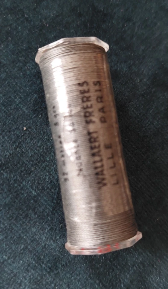 Bobine fil coton super simili ciseaux Wallaer frères Lille gris foncé - Photo 2/2