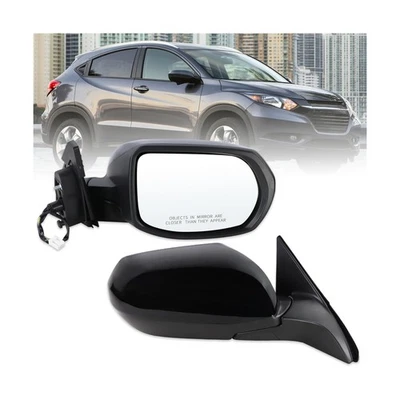 Lqito Right Passenger Mirror for 2016-2022 Honda HR-V, Power Glass, Black