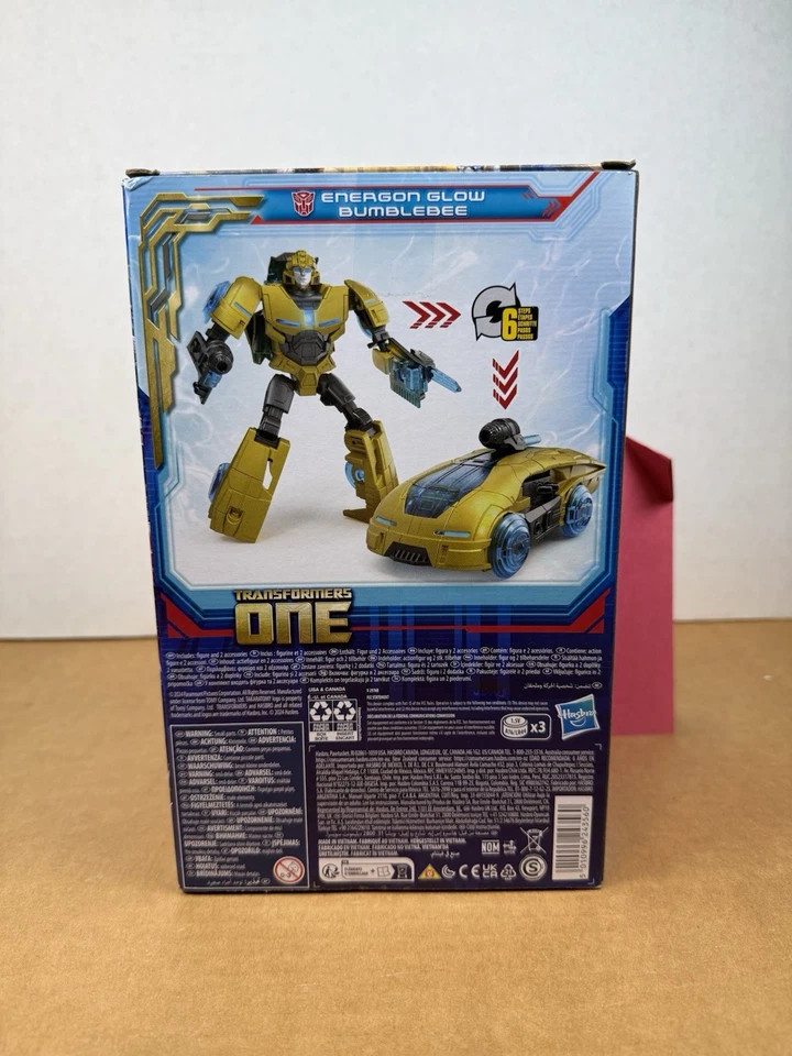 变形金刚 One Energon 发光大黄蜂 6 英寸可动人偶(全新带盒) — 第 3/4 张图片