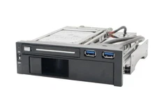 Syba SYMRA55006 5.25" Dual-Bay Tray-Less Mobile Rack with 2 x USB 3.0 Ports