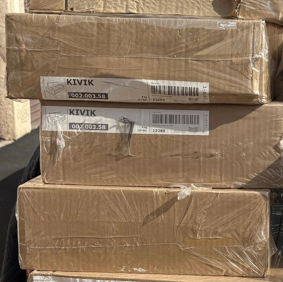 Funda Ikea KIVIK para sofá de 3 plazas 89 3/4" Tullinge marrón oscuro funda NUEVA NOS Foto 3 de 3