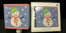 Pottery Barn Kids SNOWMAN Christmas Nightlight Light Jolly Merry Santa Heritage 