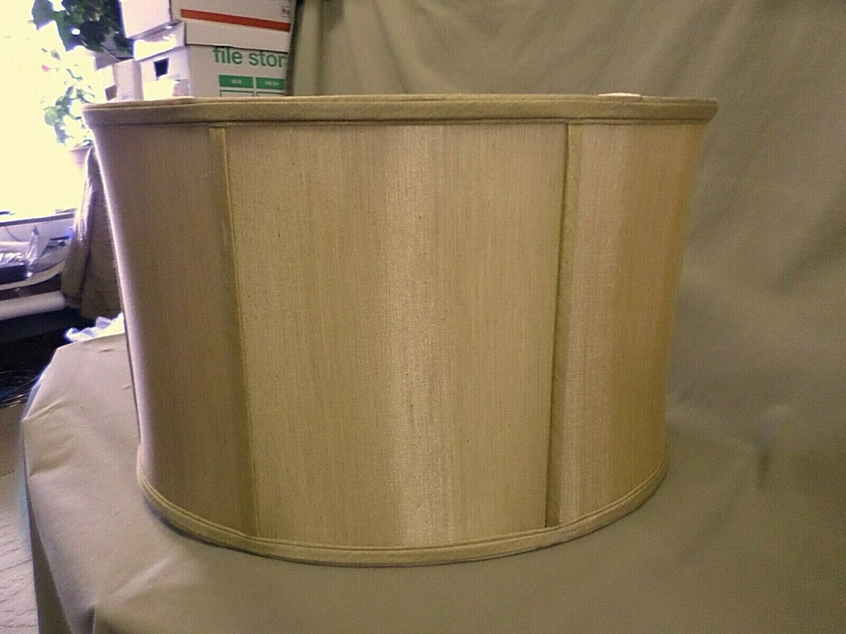 3660M Drum Style OVAL Lamp Shade LARGE 19x13x12 GOLDEN TAN Satin Sheen A COND