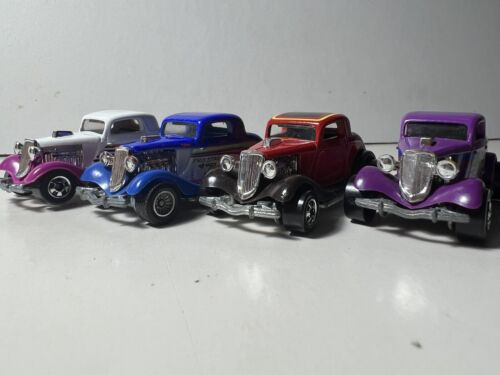 Lot Of Four, Hot Wheels 1934 Ford 3 Window '34 Coupes. Malaysia & Hong Kong. - Picture 2 of 14