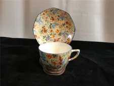 RARE James Kent Chintz Silverdale Cup & Saucer Fenton Stoke on Trent