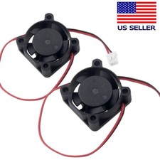 Lot of 2 Low Speed 25mm x 10mm 12v 2-Pin Fan