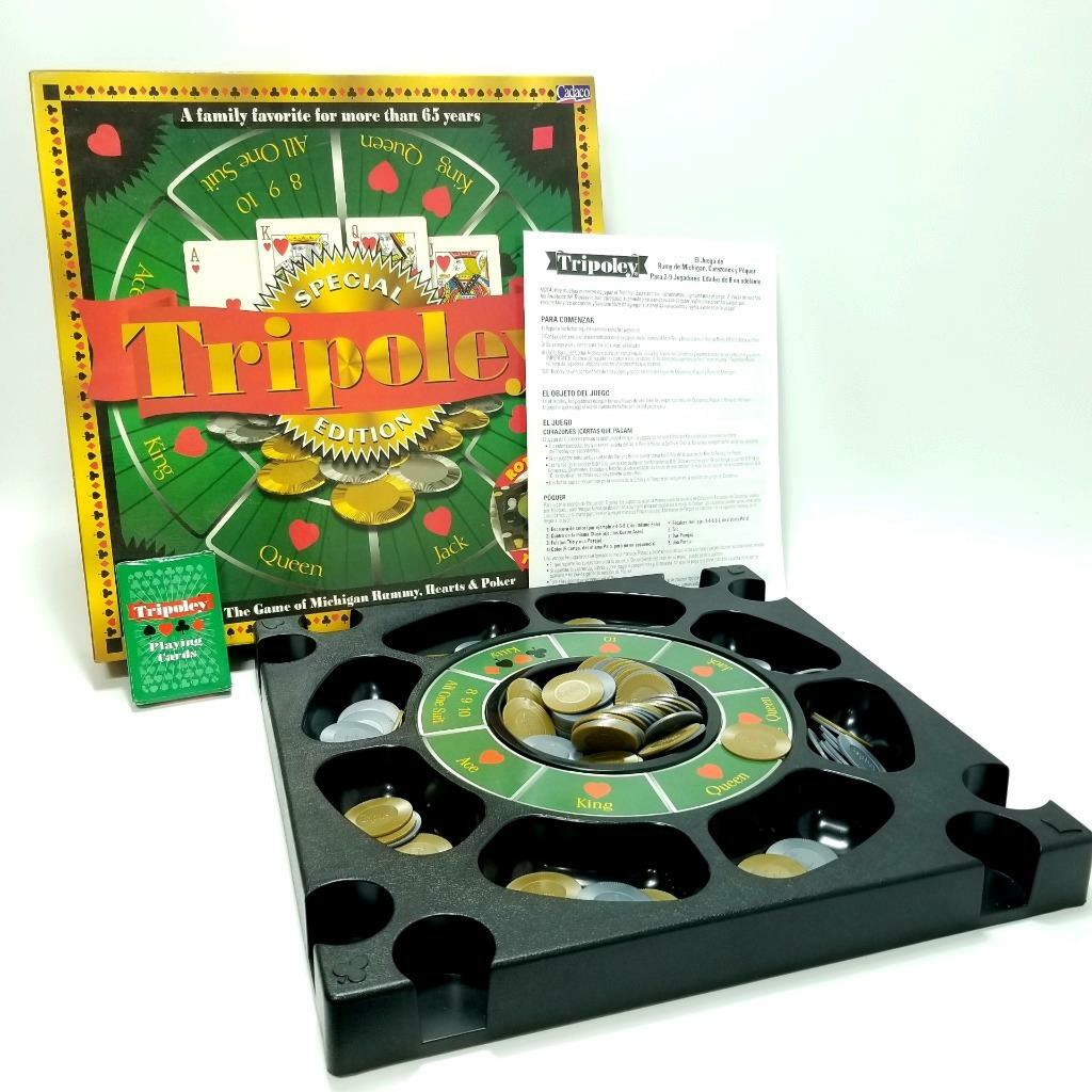 CADACO TRIPOLEY Special Edition Rummy Game - Rotating Table Chips Cards  Manual | eBay