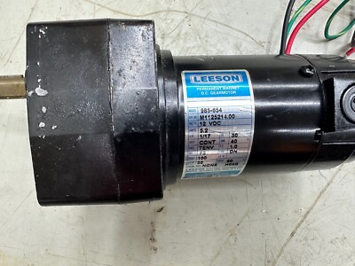 Leeson 985-654 M1125214.00 Electric Motor 1/17 HP 30 Rpm 12 Volt DC VDC 30 Frame