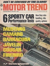 Motor Trend January 1968 – Sporty Cars Performance / Tests Charlotte National 50