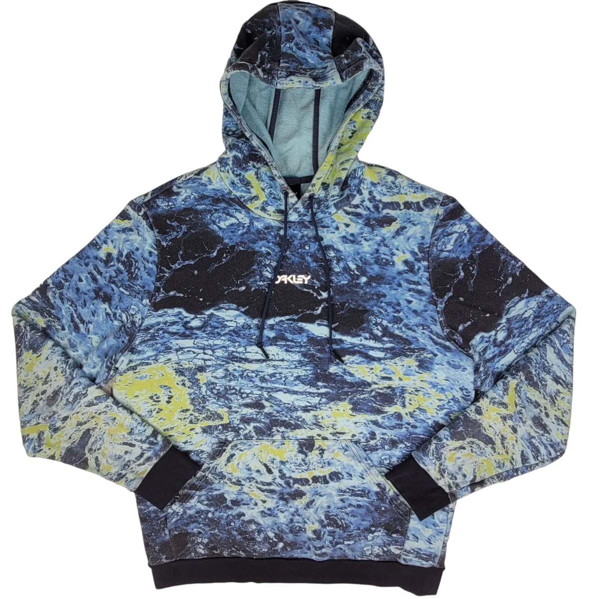 Oakley Hoodie Men L Multicolor Ocean Camo Regular Fit Beach