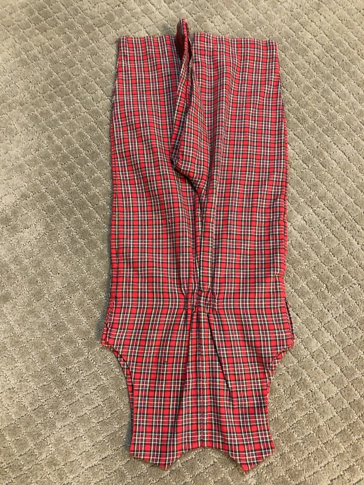 Romper de Natal xadrez vermelho infantil masculino Strasbung tamanho 2Y - Imagem 3 de 4