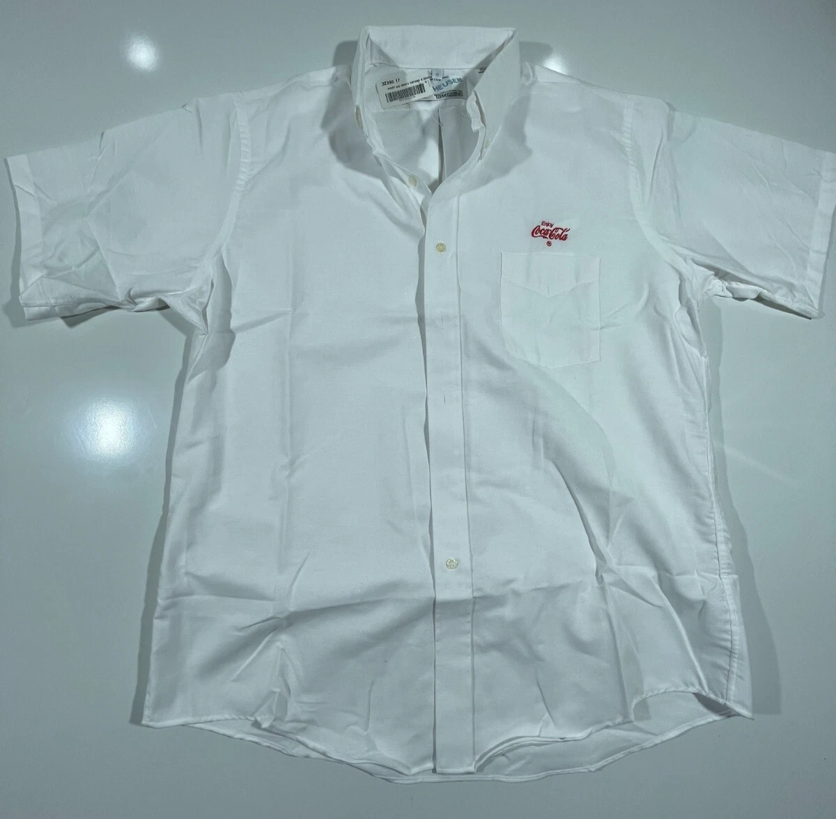 VANS Coca Cola Van Heu Uomo Taglia 17 Bianco Oxford Bottoni Esclusiva Riverside