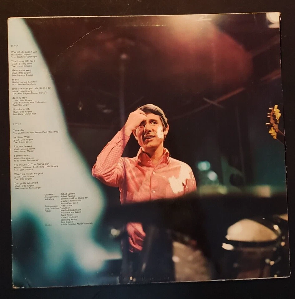 Udo Jürgens "Was Ich Dir Sagen Will" Vinyl Record LP Foto 2 de 4