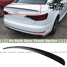 FITS 2017-2021 AUDI A4 & S4 B9 GLOSSY BLACK S4 STYLE REAR TRUNK SPOILER WING LID