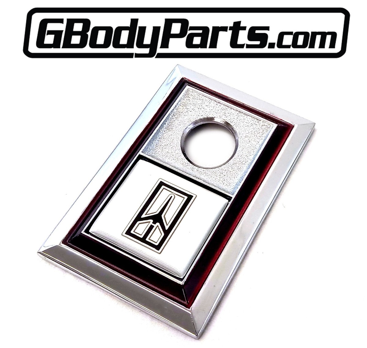 81-88 Olds Cutlass Rocket Trunk Lock Bezel Emblem METAL NEW Repro