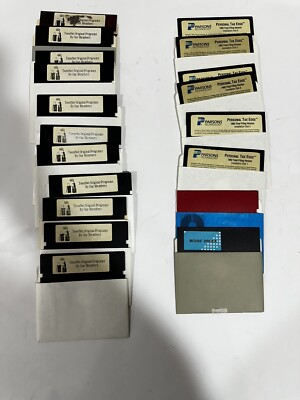 Lot of 20 5.25'' Floppy Disks Parsons Technology & TeenNet Diskettes Commodre 64