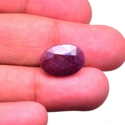 11.50 Cts Natürliche Rubin Top Qualität Oval Schliff Unbehandelt Ringgröße Lose - Bild 1 von 4