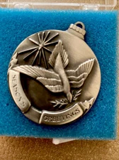 1988 CHRISTMAS LEARJET Airplane Pewter Ornament- Spec Cast