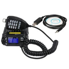 QYT KT-8900D 25W Car Two Way Radio + Program Cable Dual band 136-174&400-480MHz 