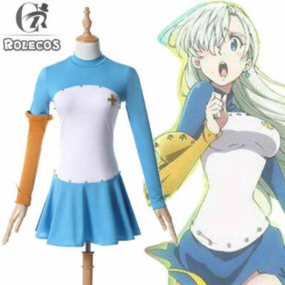 elizabeth liones blue dress Anime The Seven Deadly Sins Elizabeth Liones Blue Dress Cosplay Costume
