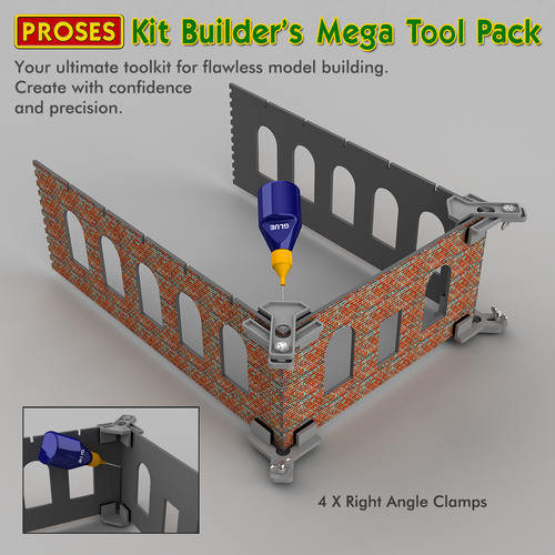 KIT BUILDER'S 14 PCS TOOL PACK Tool Set for Scale Models, Model Trains ...