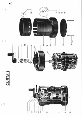 クルマ計算機 TYPE １ CURTA Type1 機械式計算機 | 黒物家電館