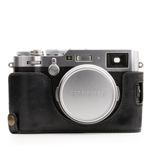 MegaGear Fujifilm X100F Ever Ready Top Maserung Leder Kamera halbe Hülle und Riemen - Bild 8 von 14