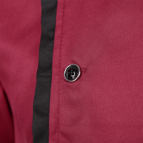 Men's Chef Coat Short Sleeve Cook Jacket Restaurant Kitchen Uniform Work T-shirt - Picture 9 of 32