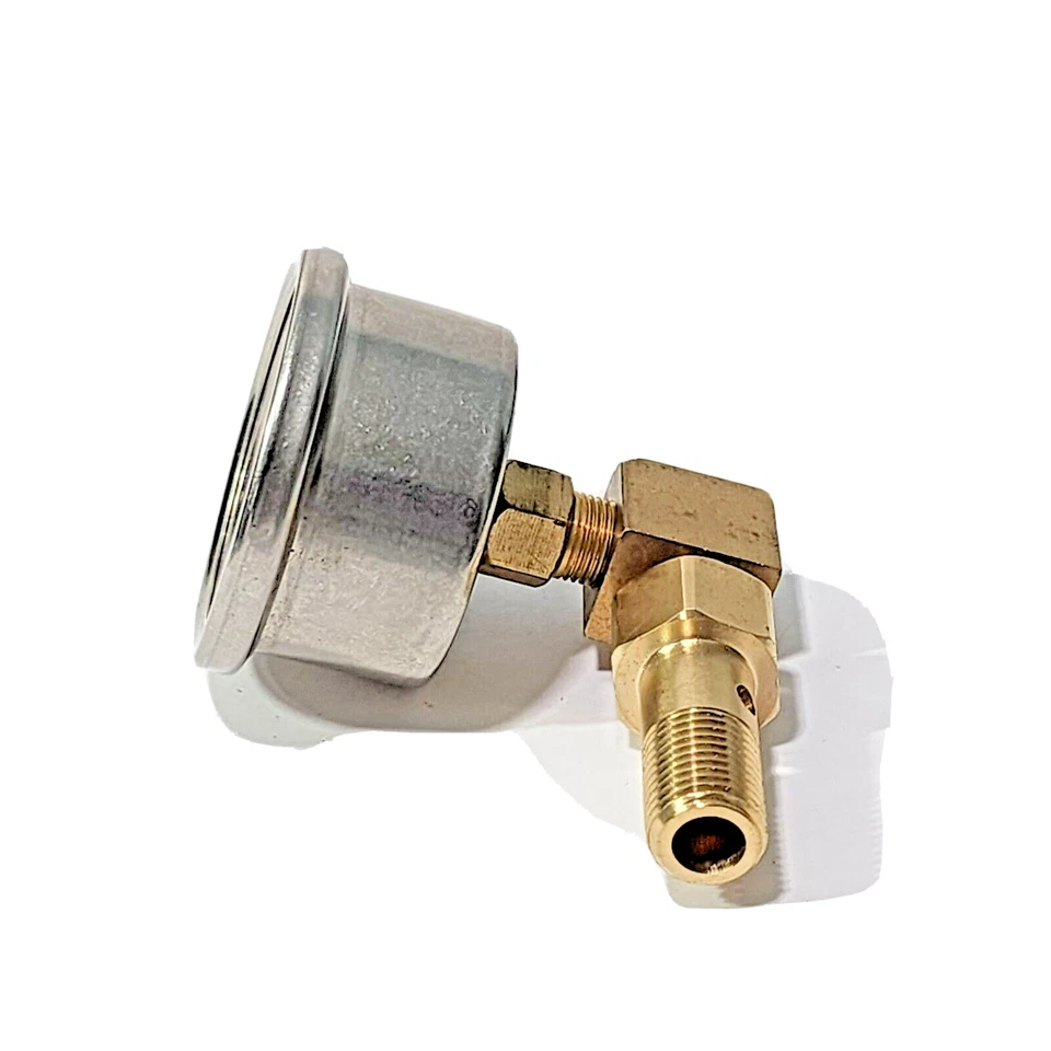 MEDIDOR DE PRESIÓN DE COMBUSTIBLE 1/8" NPT 1.5" DIÁMETRO NEGRO LÍQUIDO LLENO 0-100 PSI EFI JDM Foto 3 de 4