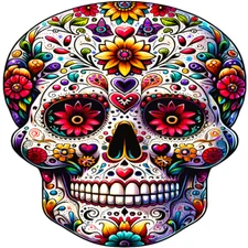 30 Custom Modern Love Sugar Skull Personalized Address Labels