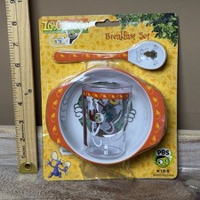 Zooboomafoo PBS Kids Breakfast Set Bowl Cup Spoon Sealed 2000 Kratt Brothers
