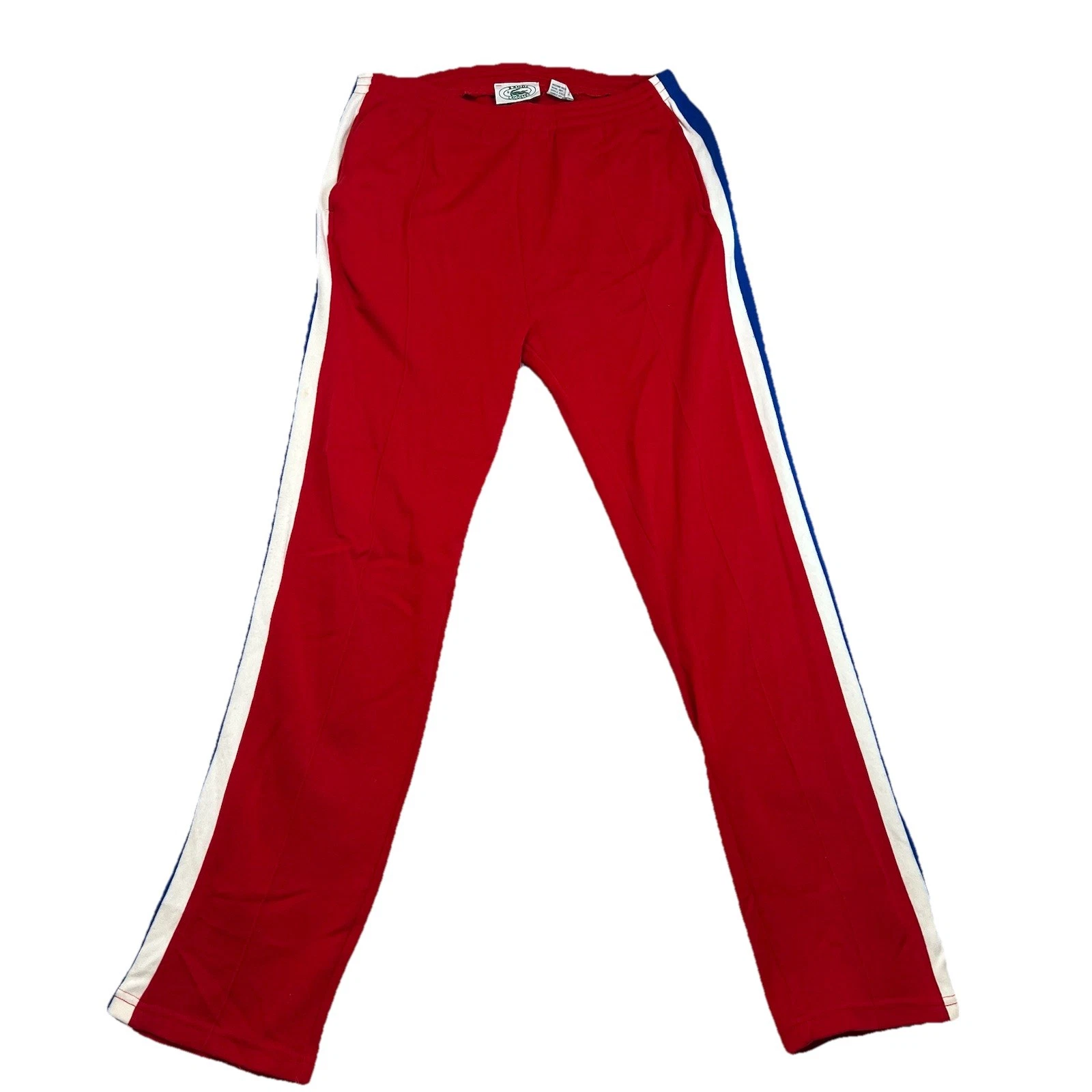Lacoste Men's Vintage Fit With Pockets Track Pants Size M Red White Blue