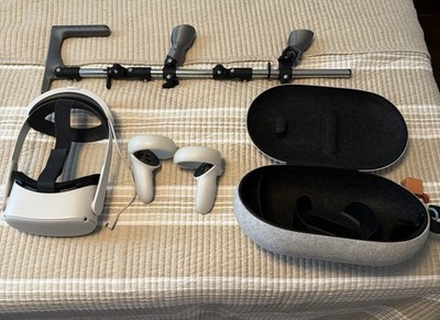 Meta Oculus Quest 2 VR Headset+protube gunstock 256gb +Carrying Case+elite strap