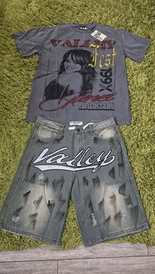 Vale Janet Jackson Graphic Tee & Valley Rhinestone Denim Shorts