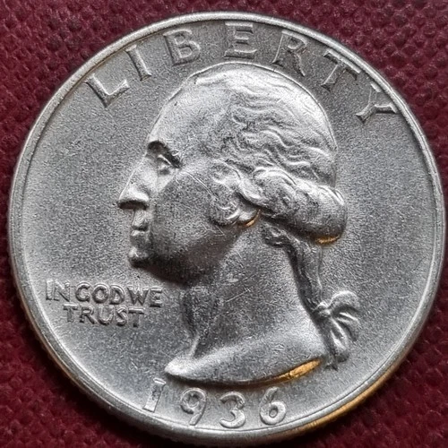 1936 Washington Quarter 25c AU #98292