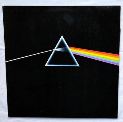 PINK FLOYD Dark Side Of The Moon NO RIM TEXT! Cards + Pstrs! UK LP  SHVL 804 VG+