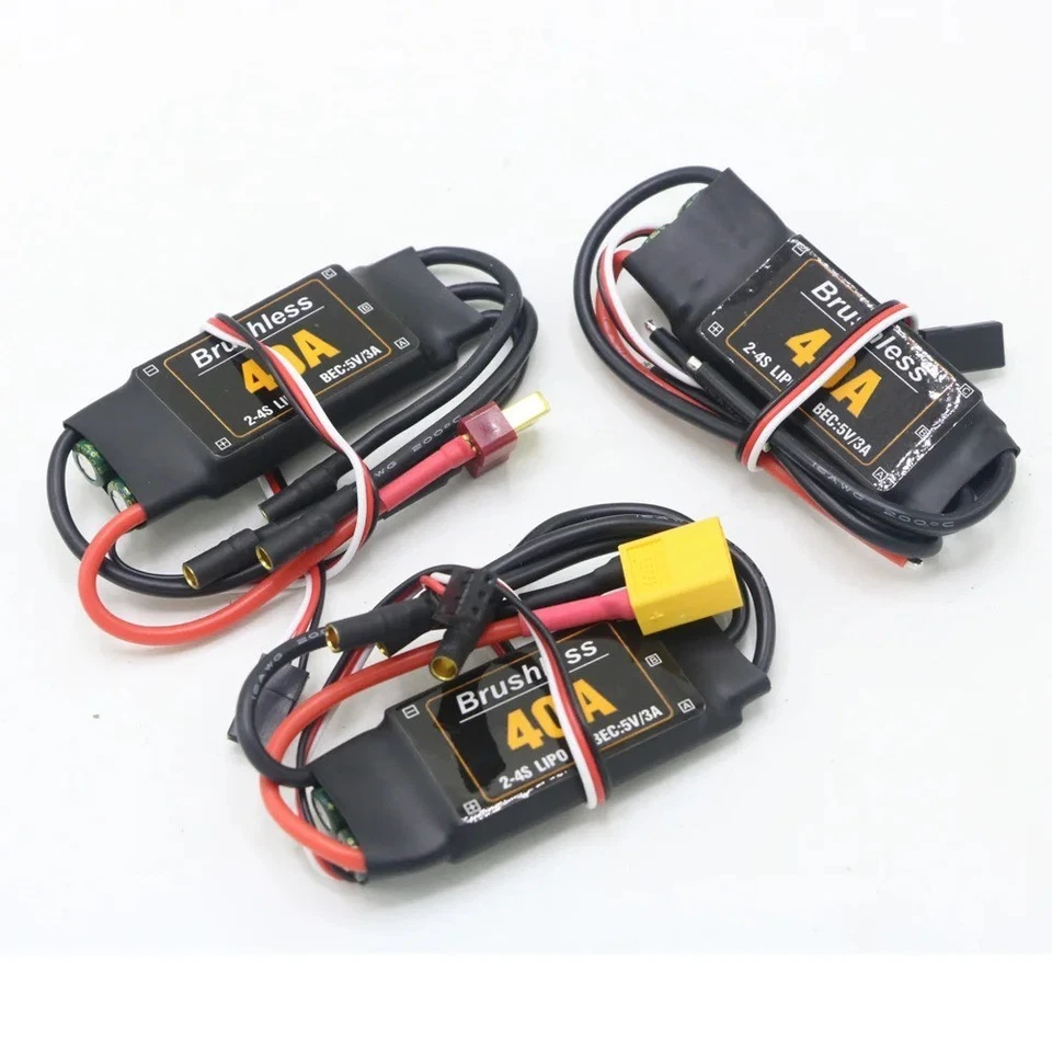 Mitoot 40A Brushless ESC Speed Controller 2-4S w/ 5V 3A UBEC for RC Airplane - Image 3 of 4