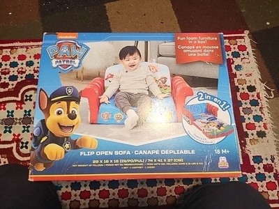 Paw Patrol Comfy 2-in-1 Flip Open Couch Bed Kid Furniture Sit-Play-Lay 